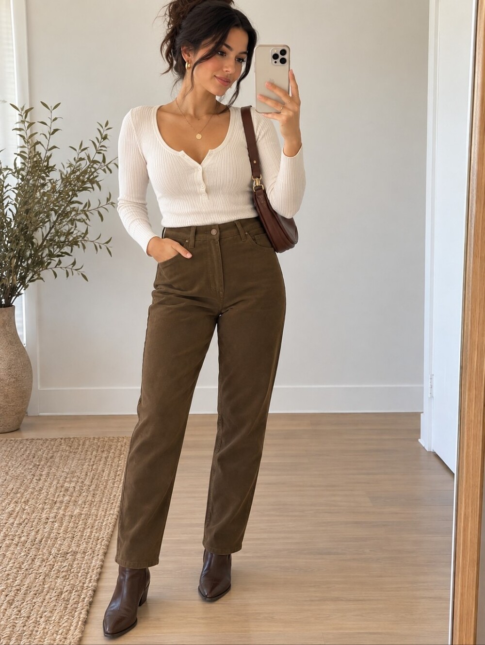 ❤️ 90'S VINTAGE BILL BLASS HIGH RISE SUEDED STRAIGHT LEG PANTS, 8 (29)